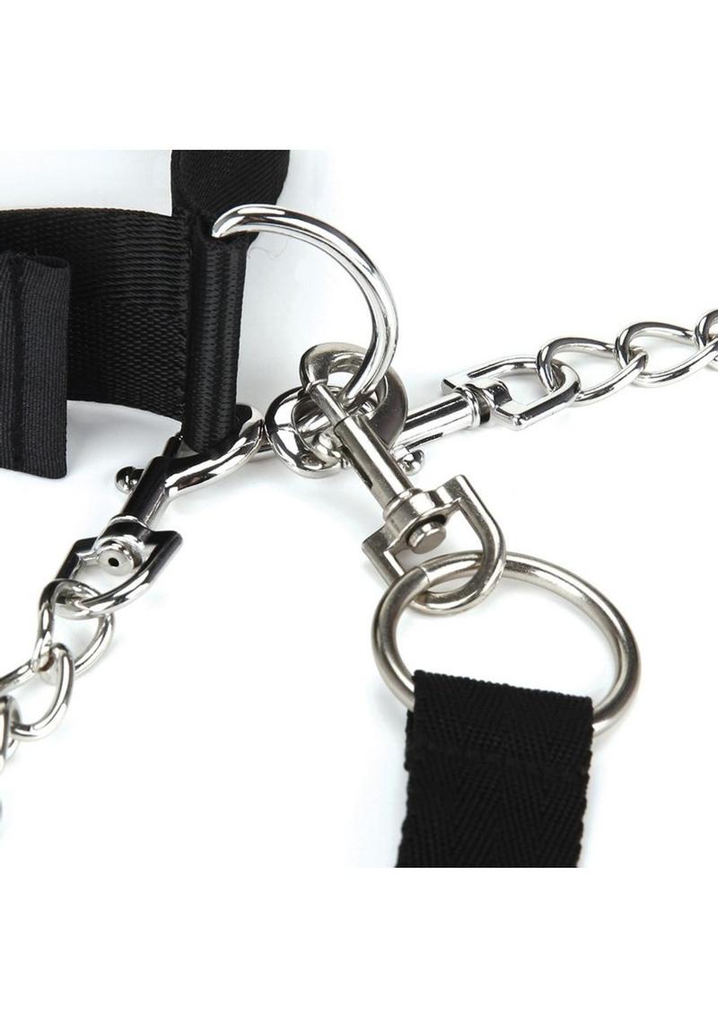 Load image into Gallery viewer, Lux Fetish Collar, Cuffs and Leash Set with Removable Cuffs and Leash
