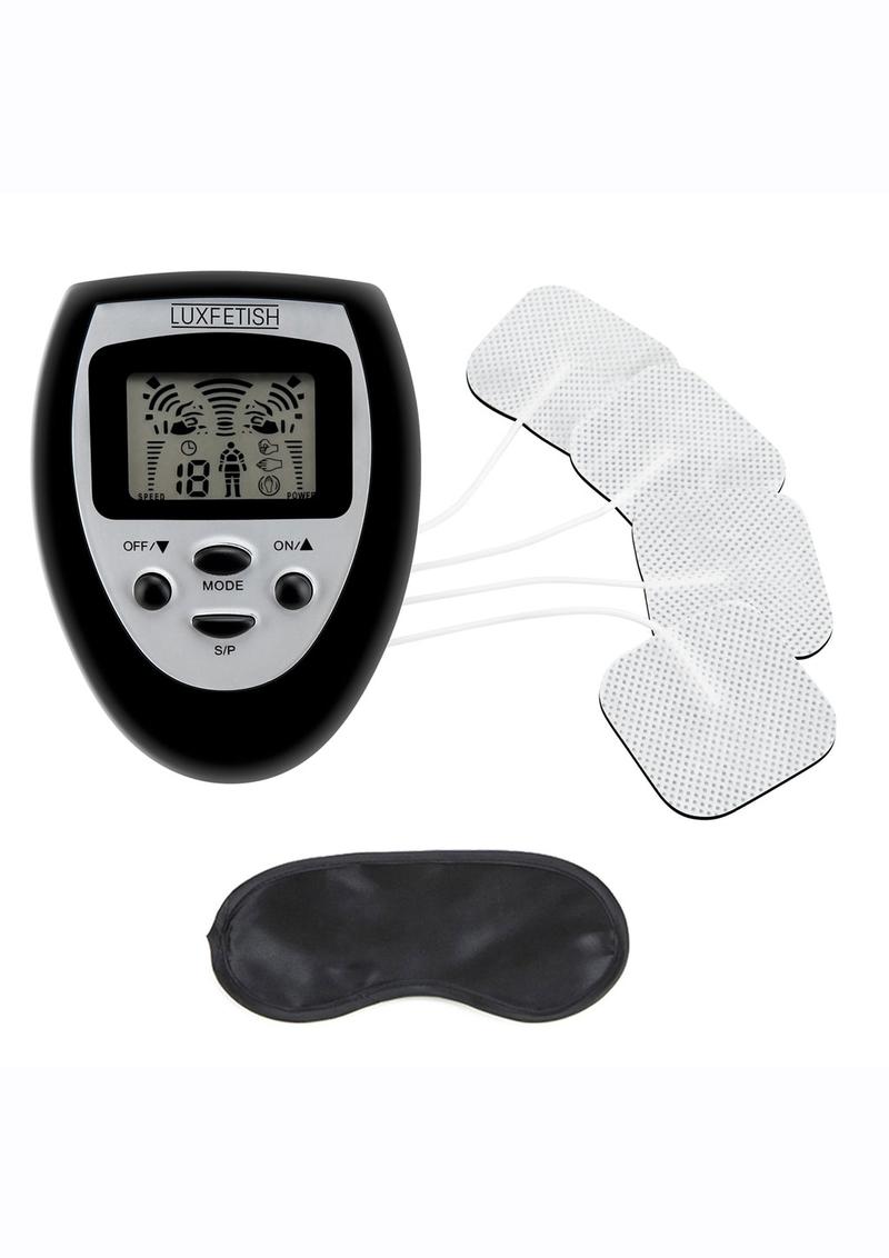 Load image into Gallery viewer, Lux Fetish Electro-Sex Kit with Stimulation Pads - Black/Silver
