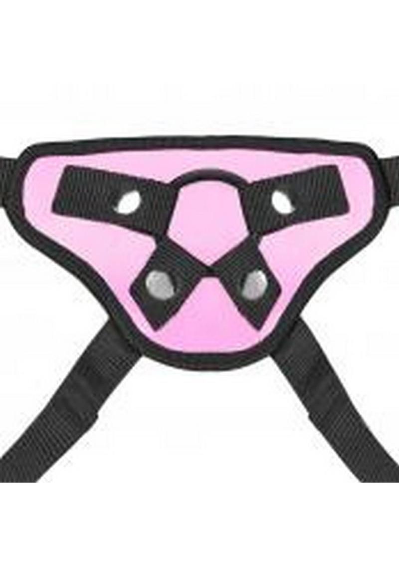 Load image into Gallery viewer, Lux Fetish Pretty In Pink Strap-On Harness Adjustable
