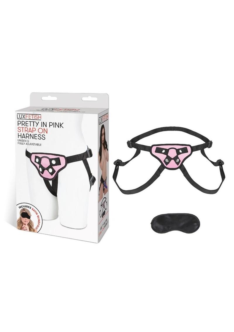 Load image into Gallery viewer, Lux Fetish Pretty In Pink Strap-On Harness Adjustable
