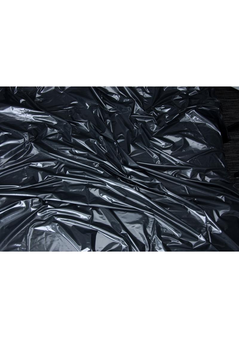 Load image into Gallery viewer, Lux Fetish Vinyl Bed Sheet Black California King Size - Black
