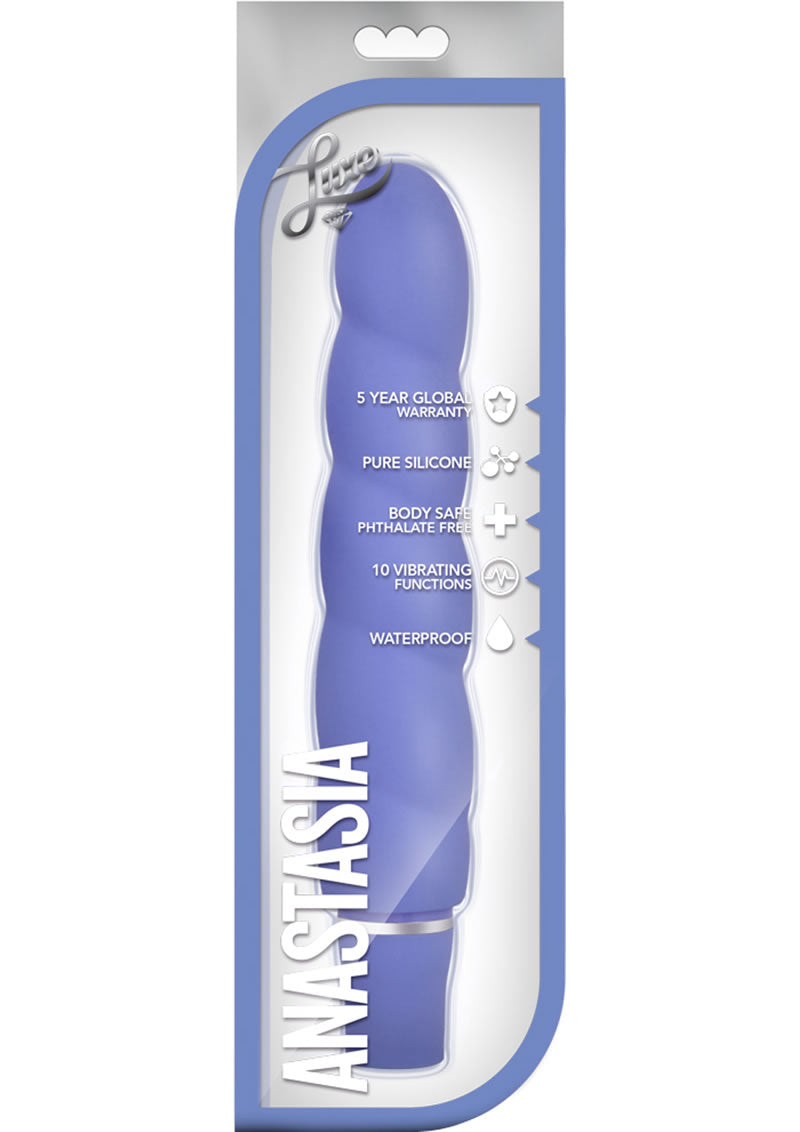 Load image into Gallery viewer, Luxe Anastasia Silicone Vibrator - Periwinkle/Purple
