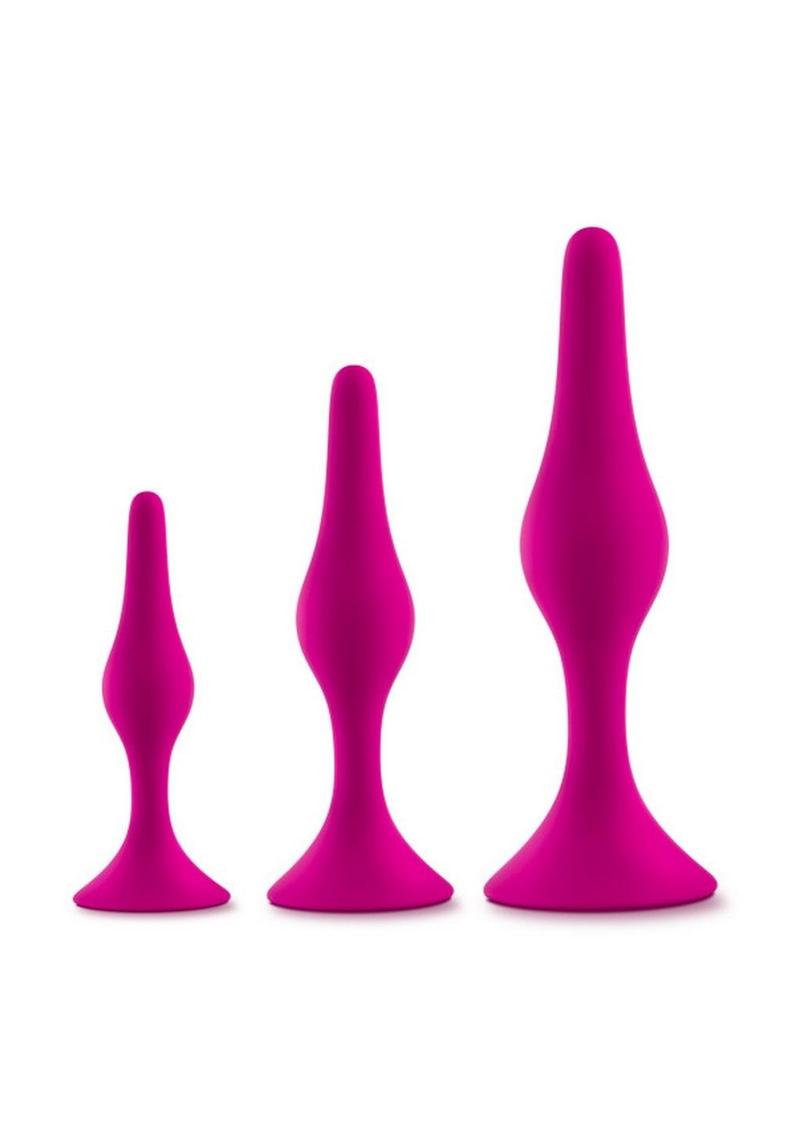 Load image into Gallery viewer, Luxe Beginner Plug Kit Silicone Butt Plugs 3 Sizes
