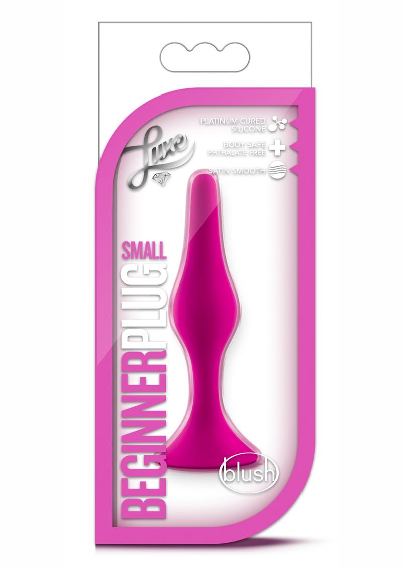 Load image into Gallery viewer, Luxe Beginner Plug Silicone Butt Plug - Pink - Small
