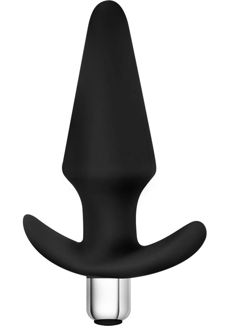 Load image into Gallery viewer, Luxe Discover Silicone Vibrator Butt Plug - Black
