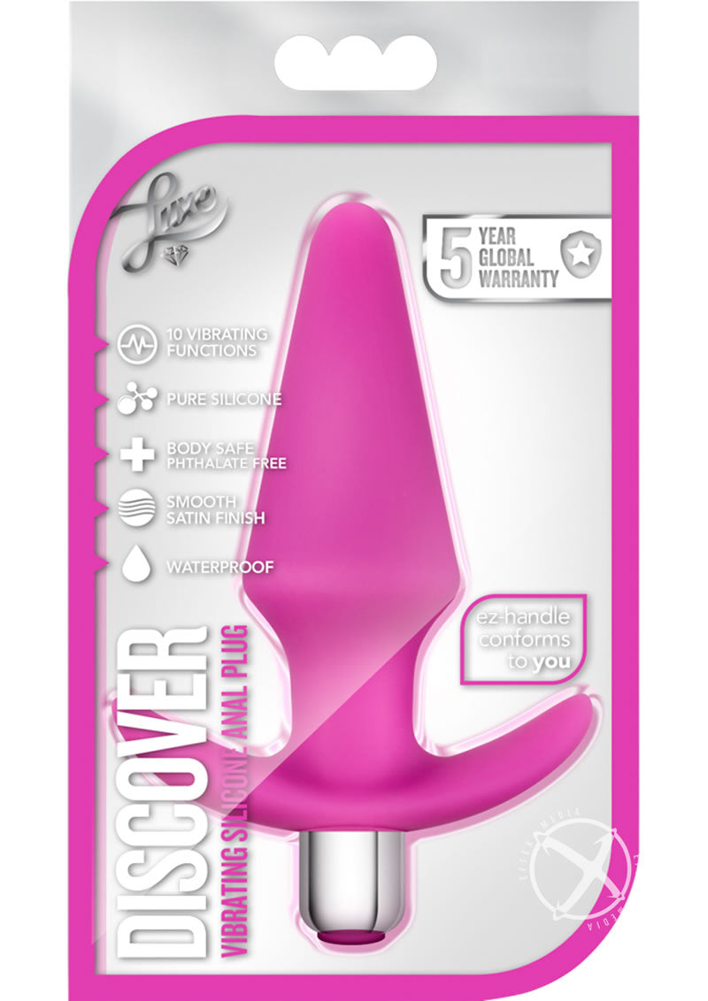 Load image into Gallery viewer, Luxe Discover Silicone Vibrator Butt Plug - Pink
