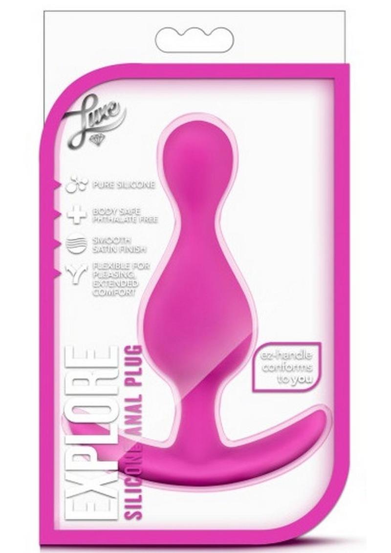 Load image into Gallery viewer, Luxe Explore Silicone Butt Plug - Pink
