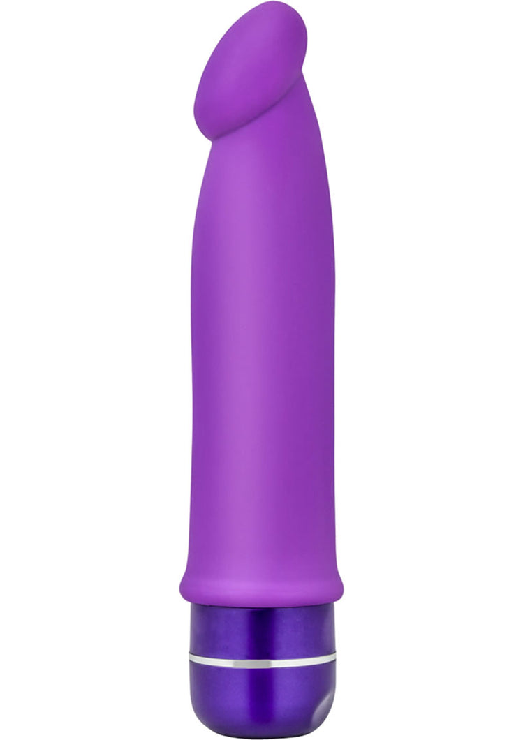 Luxe Purity Silicone Vibrating Dildo - Purple - 7.5in