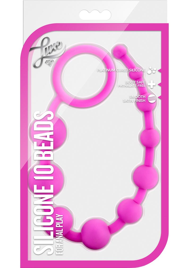 Load image into Gallery viewer, Luxe Silicone 10 Anal Beads - Pink
