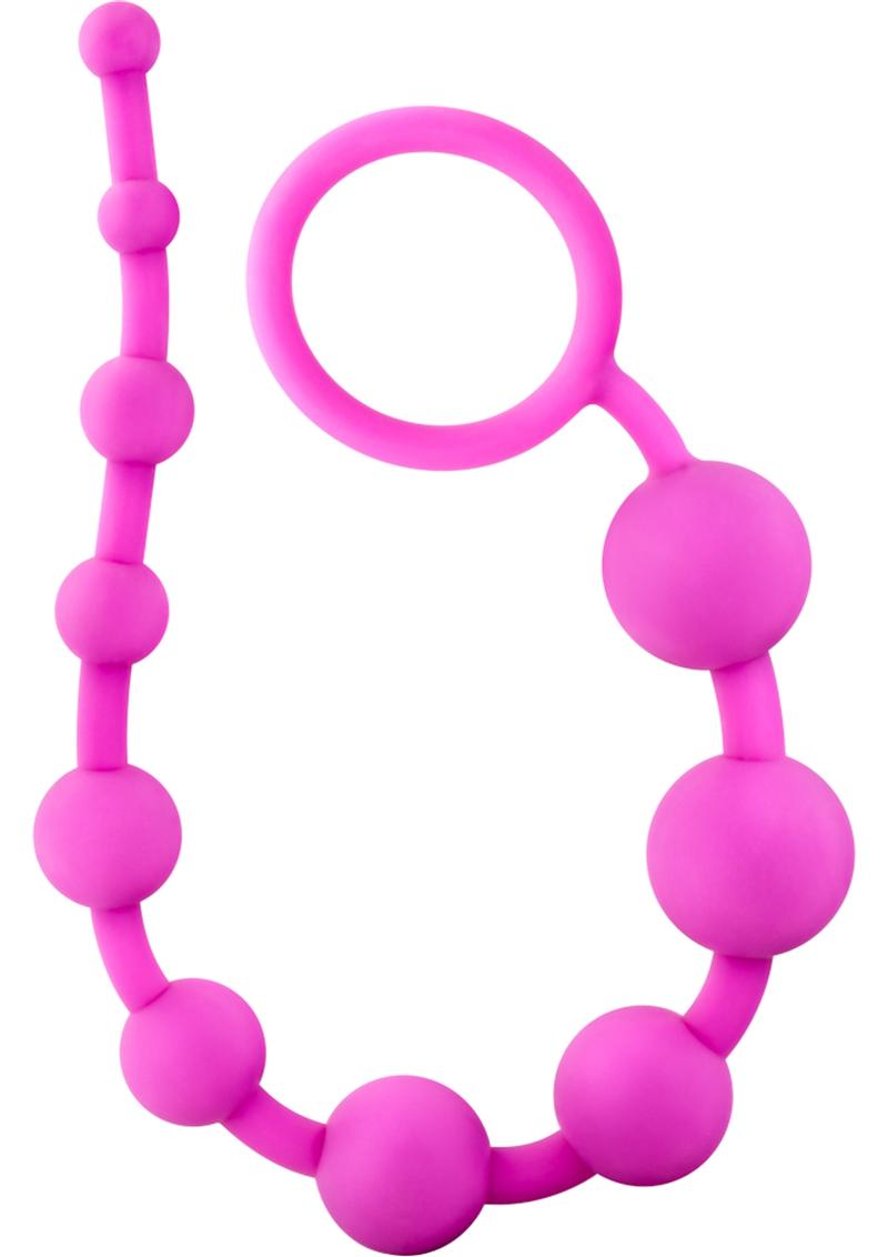 Load image into Gallery viewer, Luxe Silicone 10 Anal Beads - Pink
