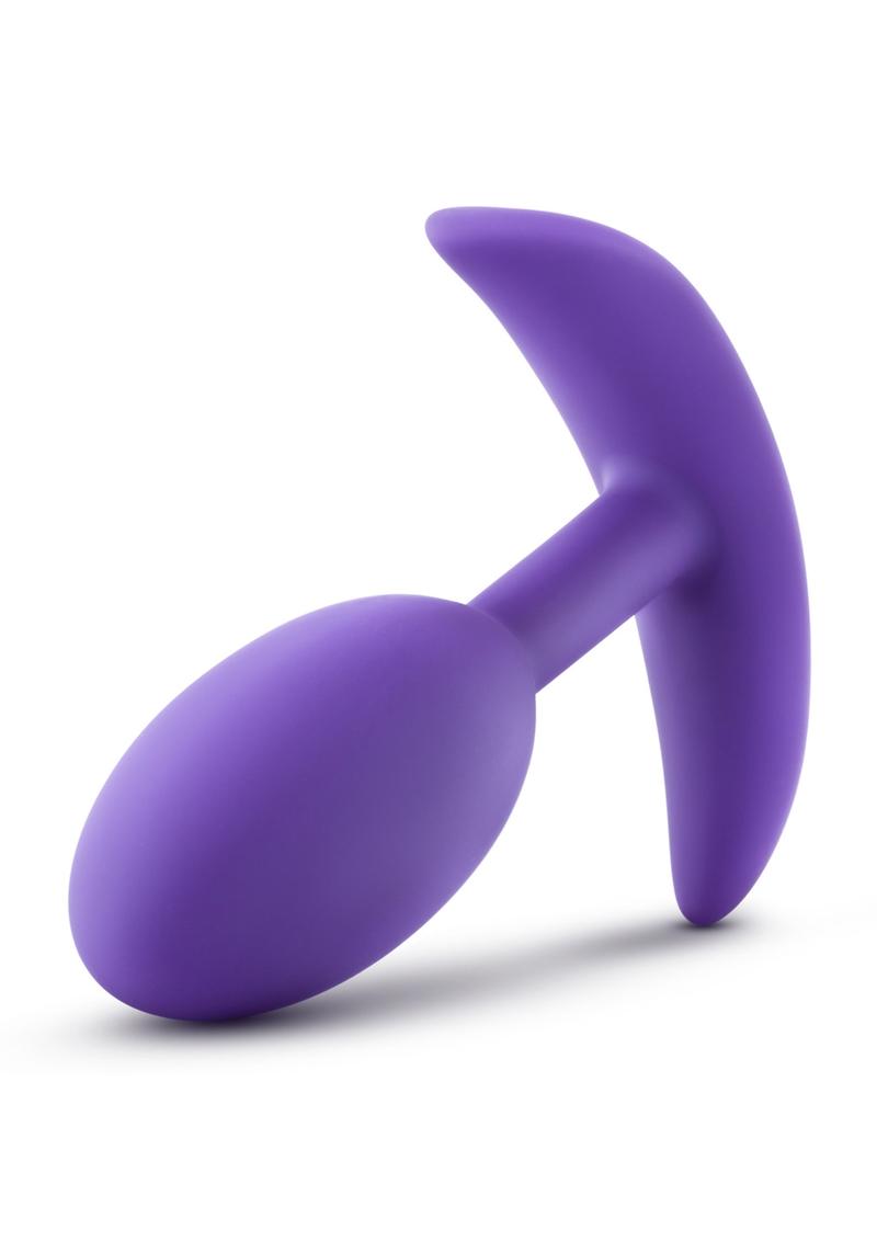 Load image into Gallery viewer, Luxe Wearable Vibra Slim Plug Silicone Butt Plug - Purple - Medium
