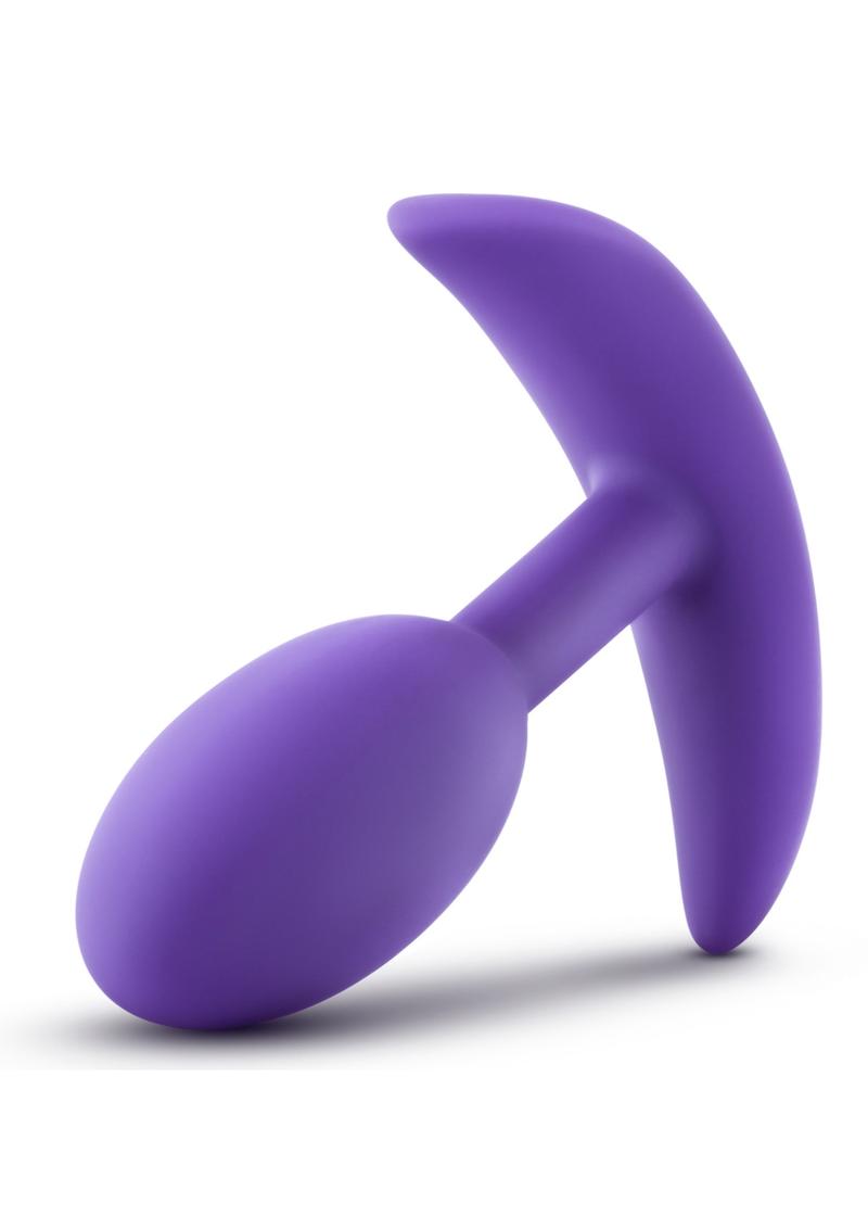 Load image into Gallery viewer, Luxe Wearable Vibra Slim Plug Silicone Butt Plug - Purple - Small
