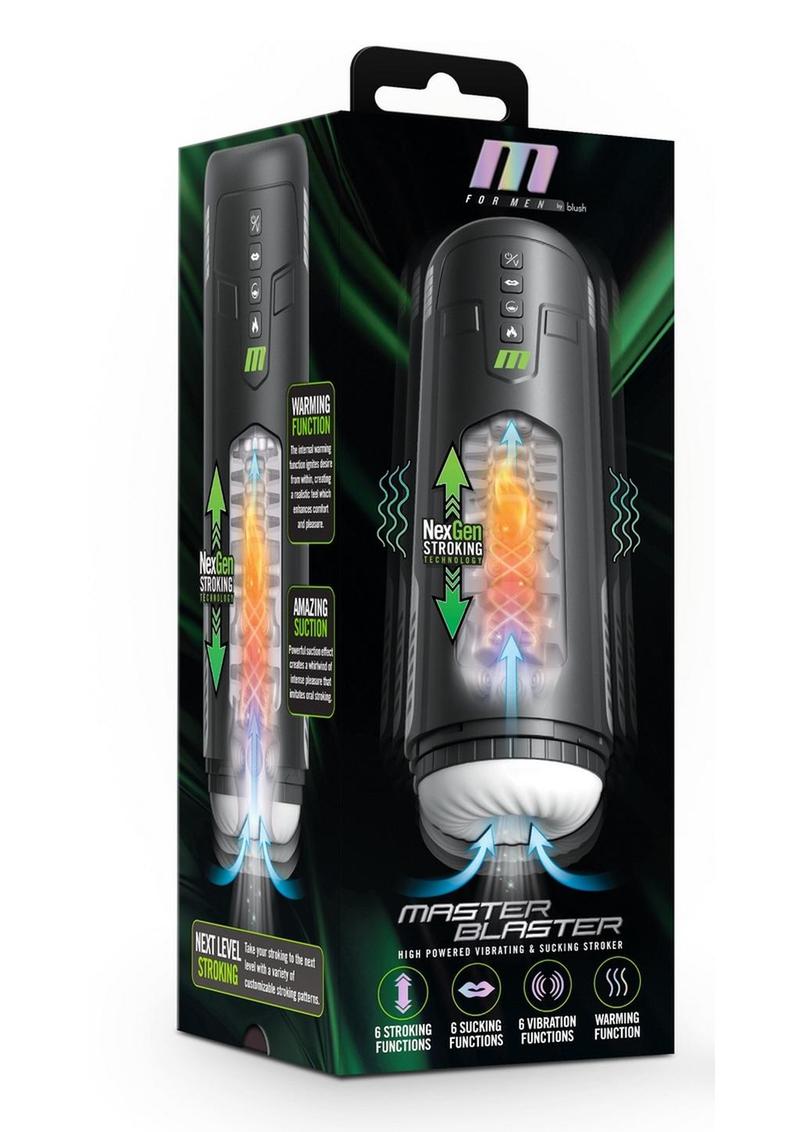 Load image into Gallery viewer, M For Men Master Blaster Rechargeable Masturbator - Black
