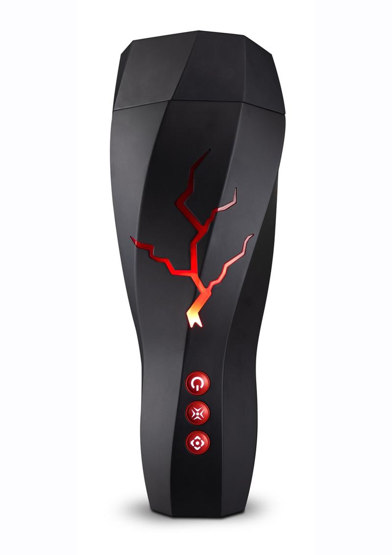 Load image into Gallery viewer, M For Men Storm Rechargeable Masturbator - Black/Red
