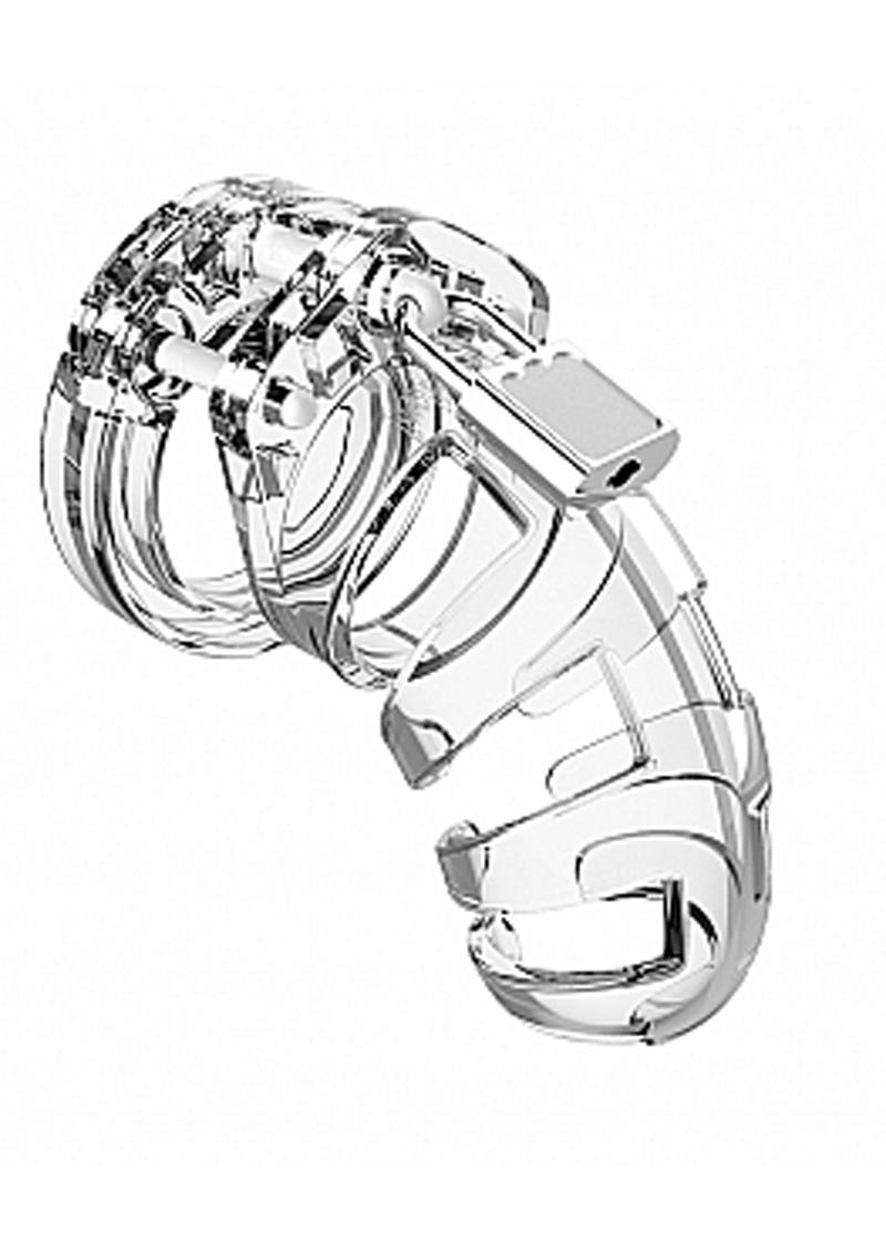 Load image into Gallery viewer, Man Cage Model 02 Male Chastity with Lock - Clear - 3.5in
