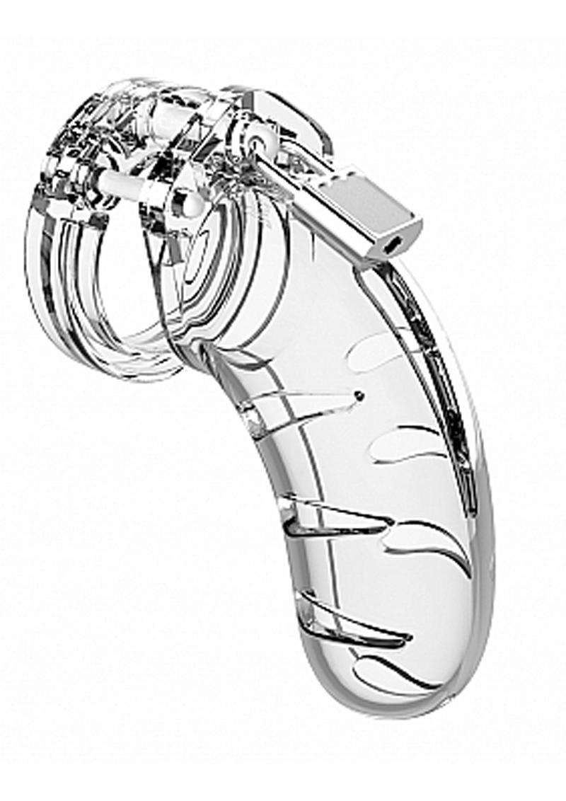 Load image into Gallery viewer, Man Cage Model 03 Male Chastity with Lock - Clear - 4.5in
