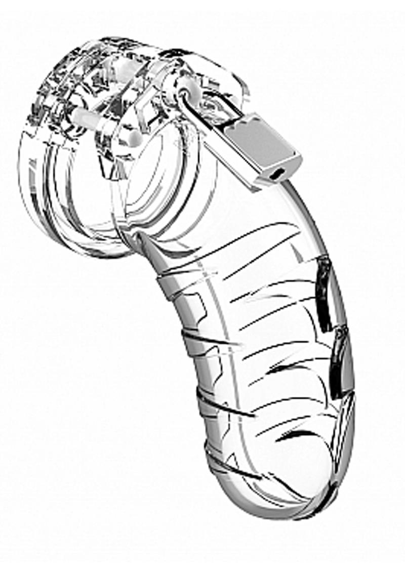 Load image into Gallery viewer, Man Cage Model 04 Male Chastity with Lock - Clear - 4.5in
