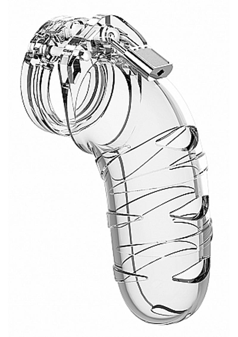 Load image into Gallery viewer, Man Cage Model 05 Male Chastity with Lock - Clear - 5.5in
