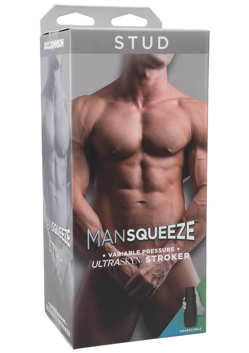 Load image into Gallery viewer, Man Squeeze Stud Ultraskyn Masturbator - Butt - Flesh/Vanilla
