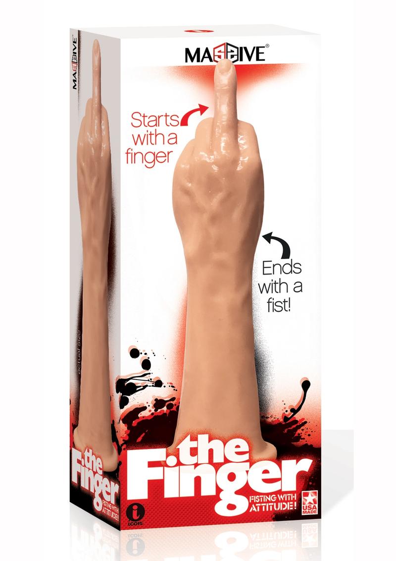 Load image into Gallery viewer, Massive The Finger Fisting Trainer Probe - Vanilla - 14in
