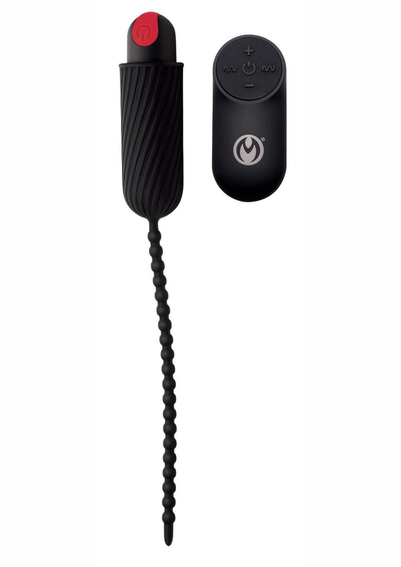 Load image into Gallery viewer, Master Series 28x Dark Chain Rechargeable Silicone Remote Control Urethral Sounding Chain - Black/Red
