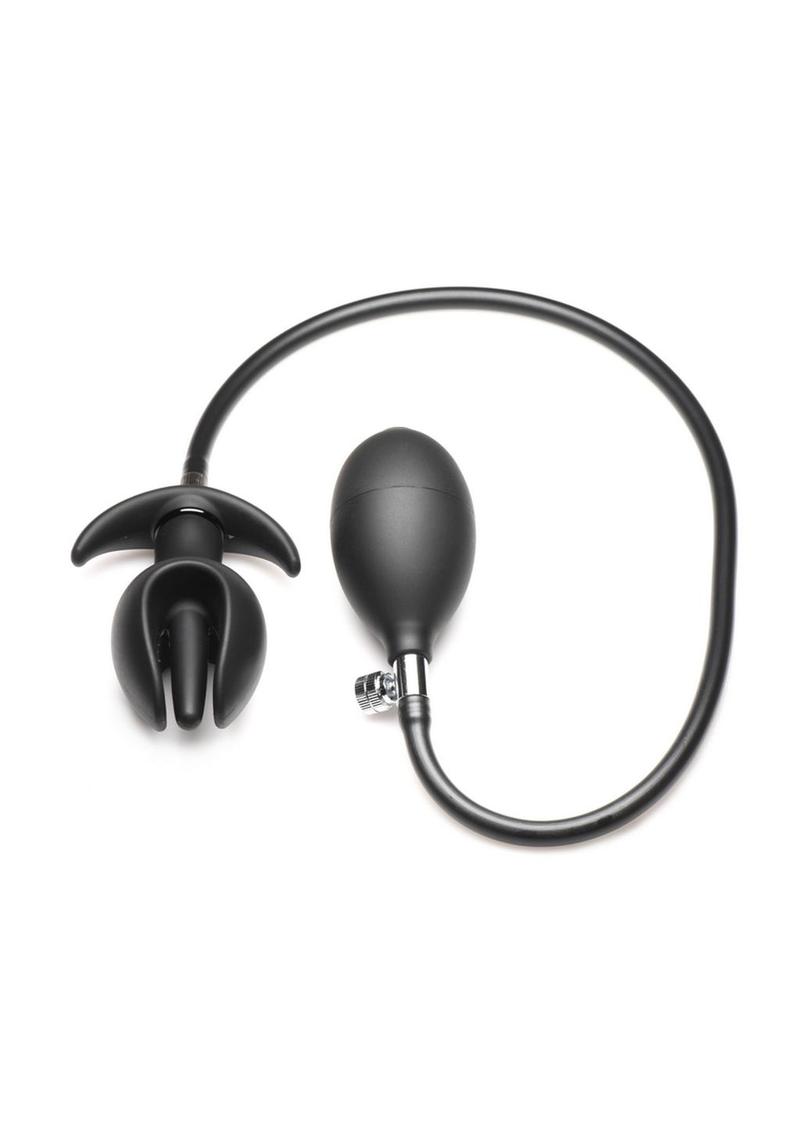 Load image into Gallery viewer, Master Series Ass Bound Anchor Inflatable Silicone Anal Plug - Black
