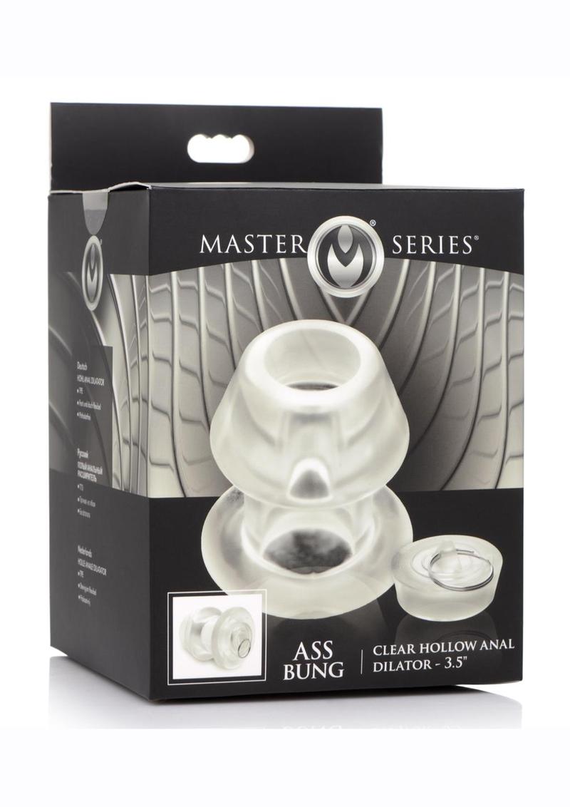 Load image into Gallery viewer, Master Series Ass Bung Clear Hollow Anal Dilator - Clear - Large - 3.5in
