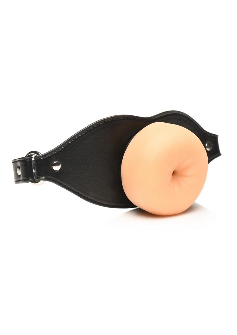 Load image into Gallery viewer, Master Series Ass Face Mouth Gag - Black/Vanilla
