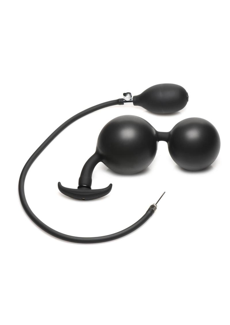 Load image into Gallery viewer, Master Series Ass Rattler Weighted Inflatable Silicone Anal Plug
