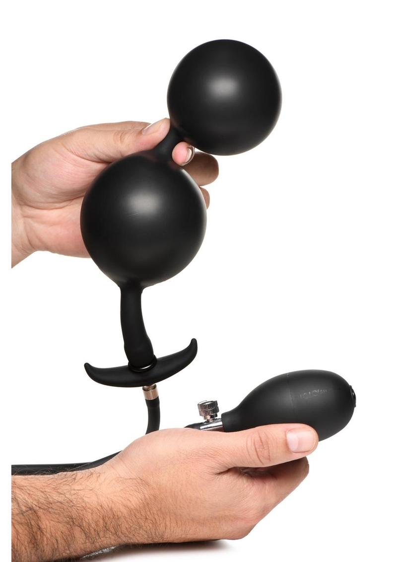 Load image into Gallery viewer, Master Series Ass Rattler Weighted Inflatable Silicone Anal Plug
