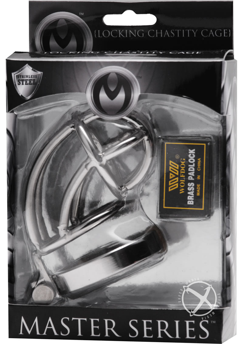 Load image into Gallery viewer, Master Series Captus Locking Chastity Cage - Silver
