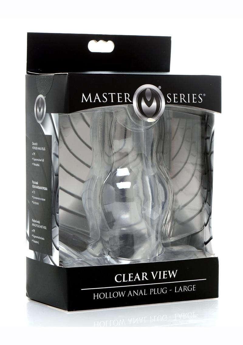 Load image into Gallery viewer, Master Series Clear View Hollow Anal Plug - Clear - Large
