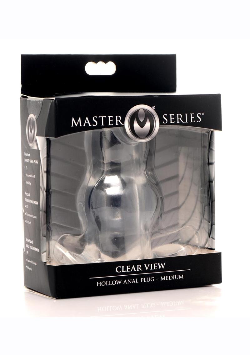 Load image into Gallery viewer, Master Series Clear View Hollow Anal Plug - Clear - Medium
