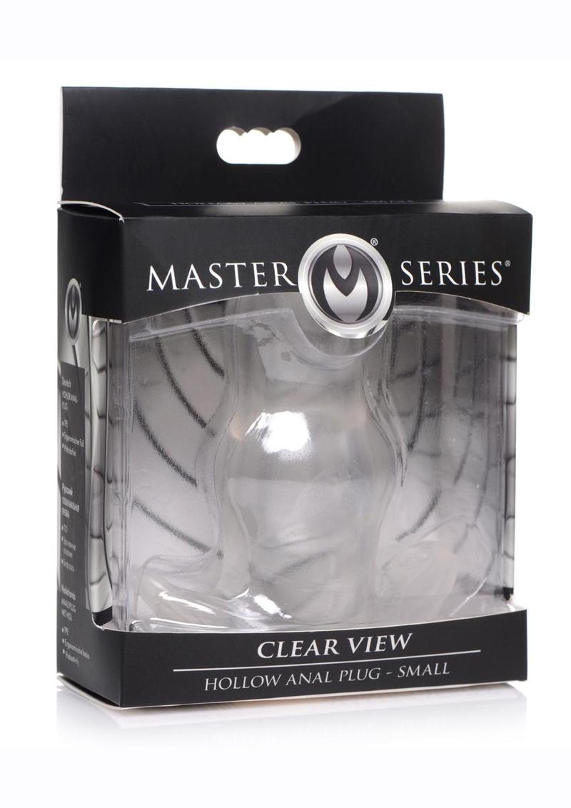 Load image into Gallery viewer, Master Series Clear View Hollow Anal Plug - Clear - Small
