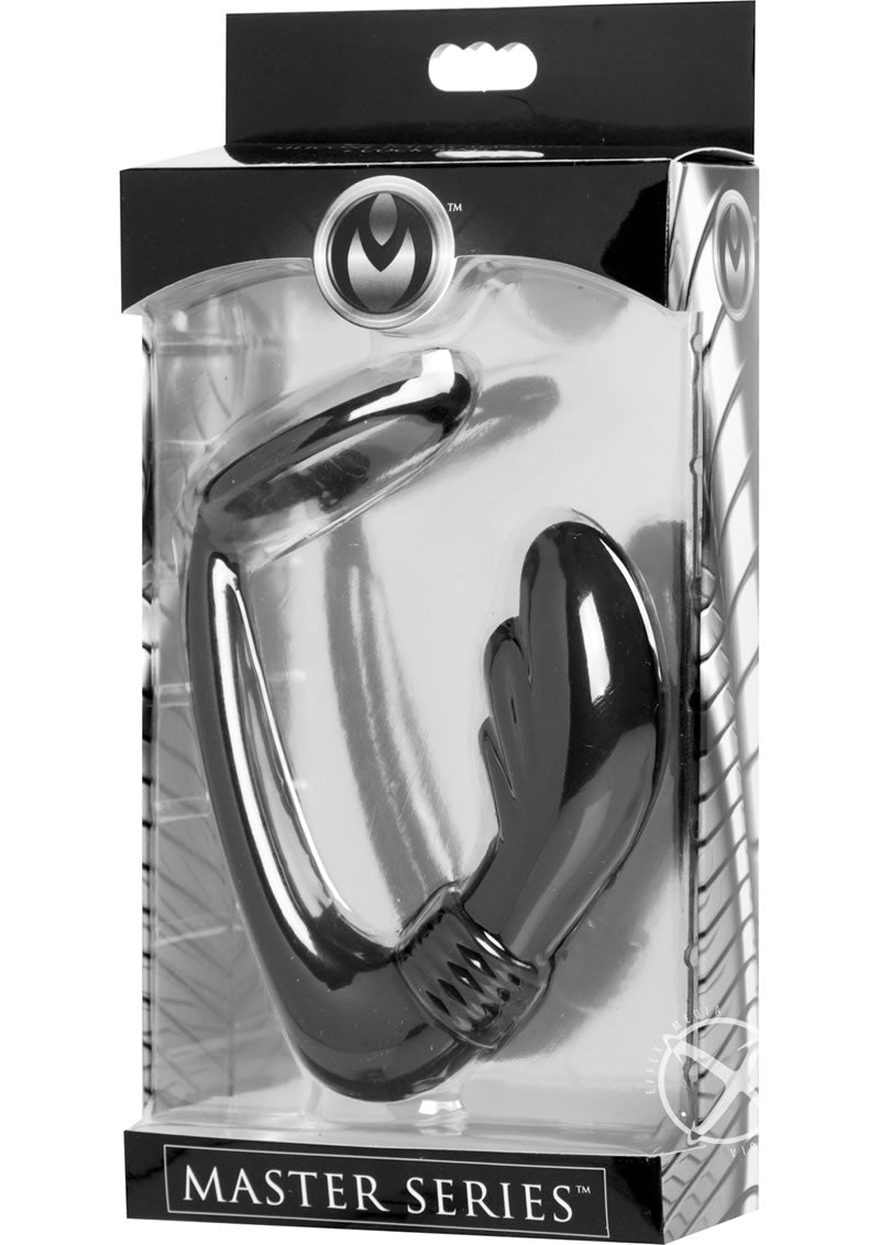 Load image into Gallery viewer, Master Series Cobra Silicone P-Spot Massager and Cock Ring - Black
