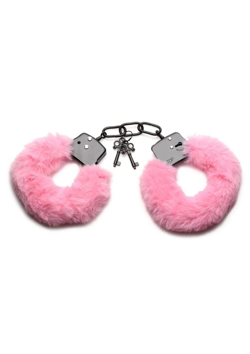 Load image into Gallery viewer, Master Series Cuffed In Fur Furry Handcuffs - Pink
