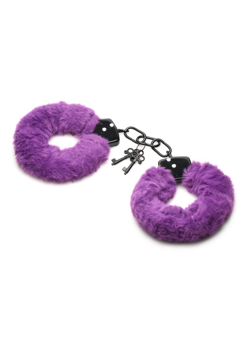 Load image into Gallery viewer, Master Series Cuffed In Fur Furry Handcuffs - Purple
