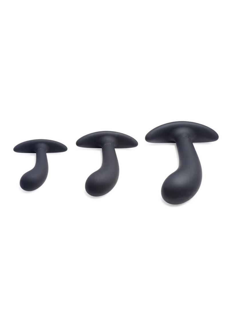 Load image into Gallery viewer, Master Series Dark Delights Curved Silicone Anal Trainer
