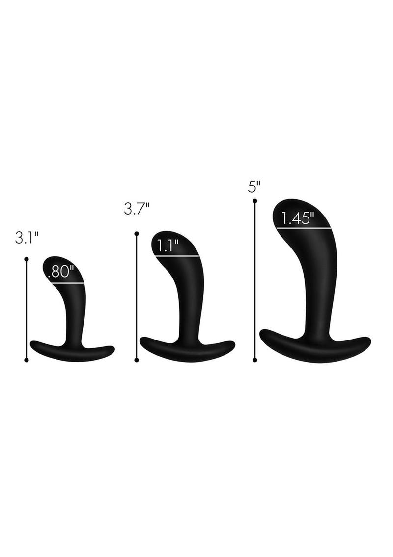 Load image into Gallery viewer, Master Series Dark Delights Curved Silicone Anal Trainer
