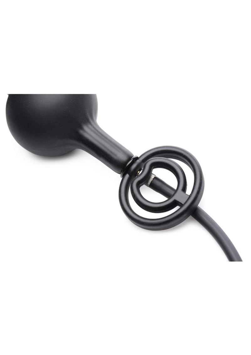 Load image into Gallery viewer, Master Series Devil&#39;s Rattle Inflatable Silicone Plug with Cock Ring
