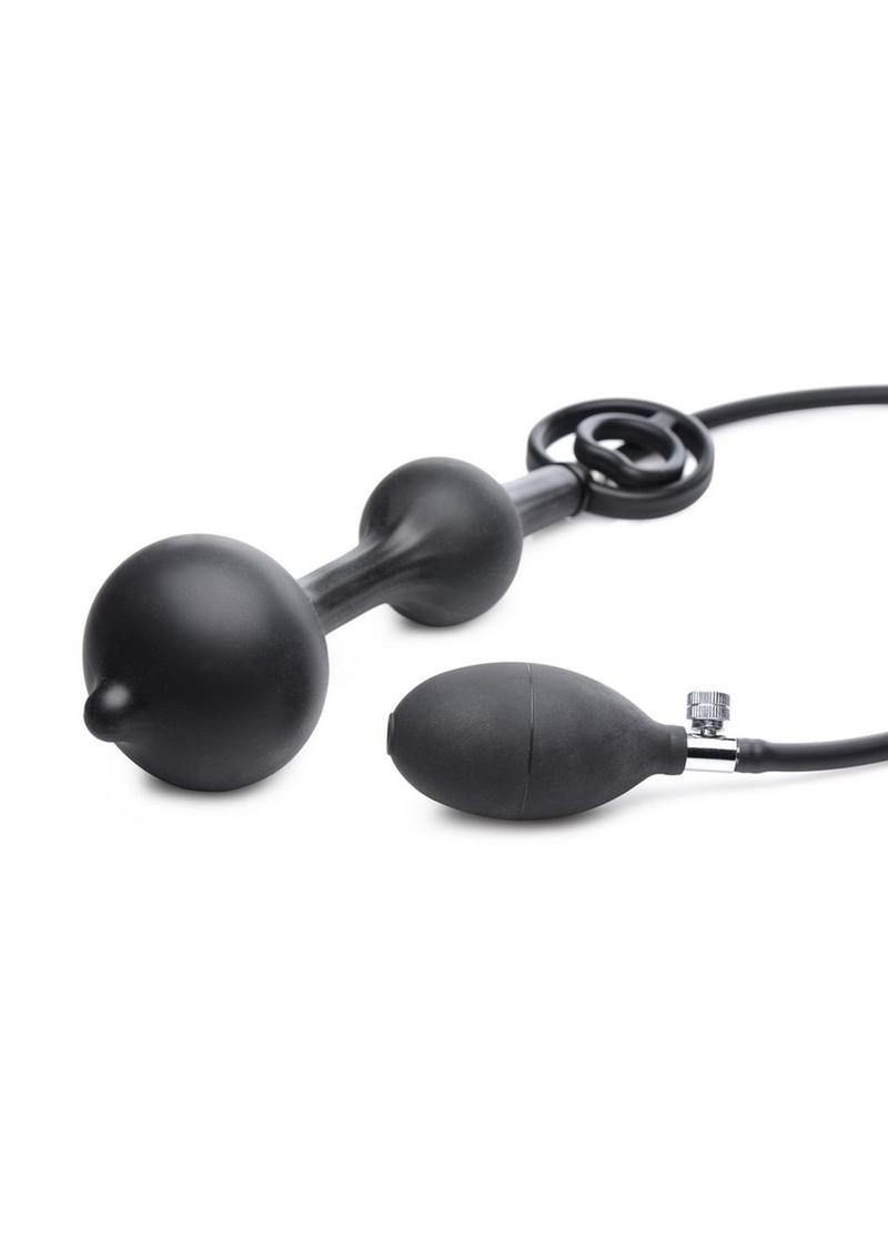 Load image into Gallery viewer, Master Series Devil&#39;s Rattle Inflatable Silicone Plug with Cock Ring
