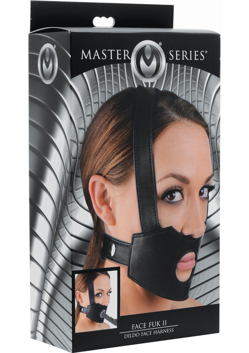 Load image into Gallery viewer, Master Series Face Fuk II Dildo Face Harness - Black
