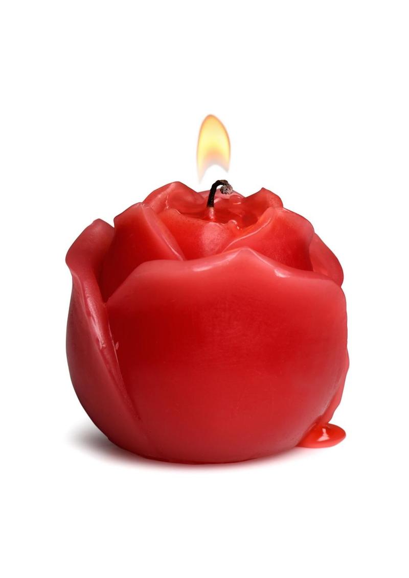 Load image into Gallery viewer, Master Series Flaming Rose Rose Drip Candle
