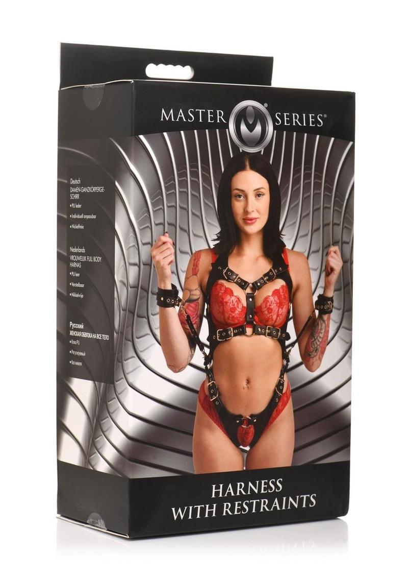 Load image into Gallery viewer, Master Series Harness with Restraints - Black/Gold
