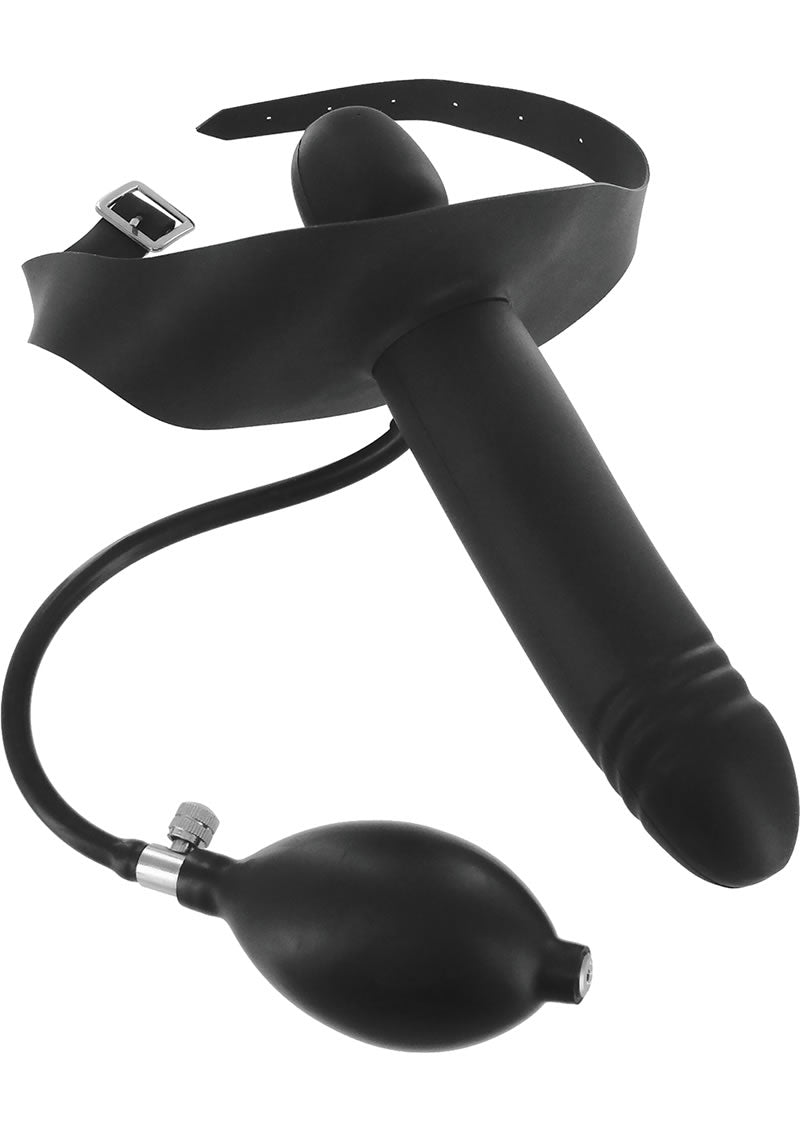 Load image into Gallery viewer, Master Series Incubus Inflatable Gag with Dildo - Black

