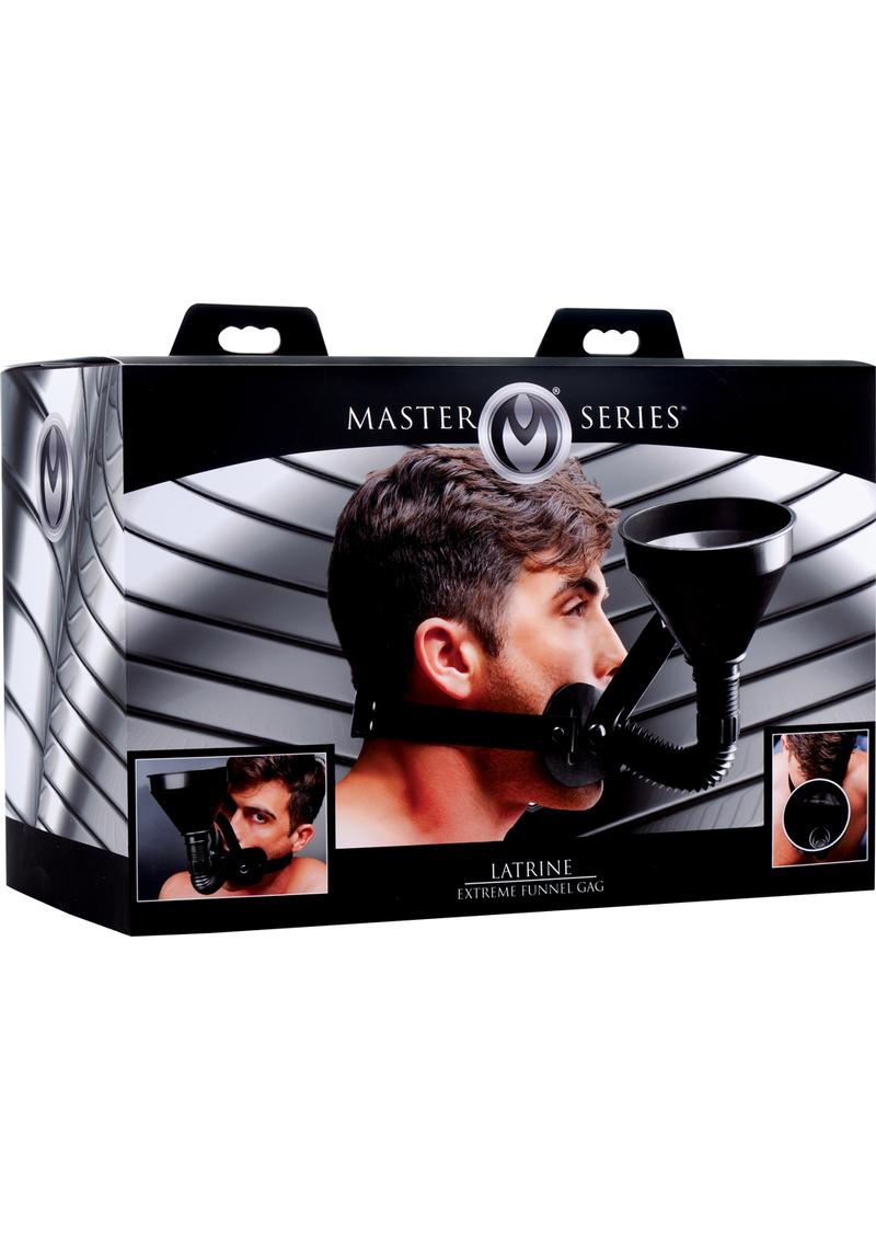 Load image into Gallery viewer, Master Series Latrine Extreme Funnel Gag - Black
