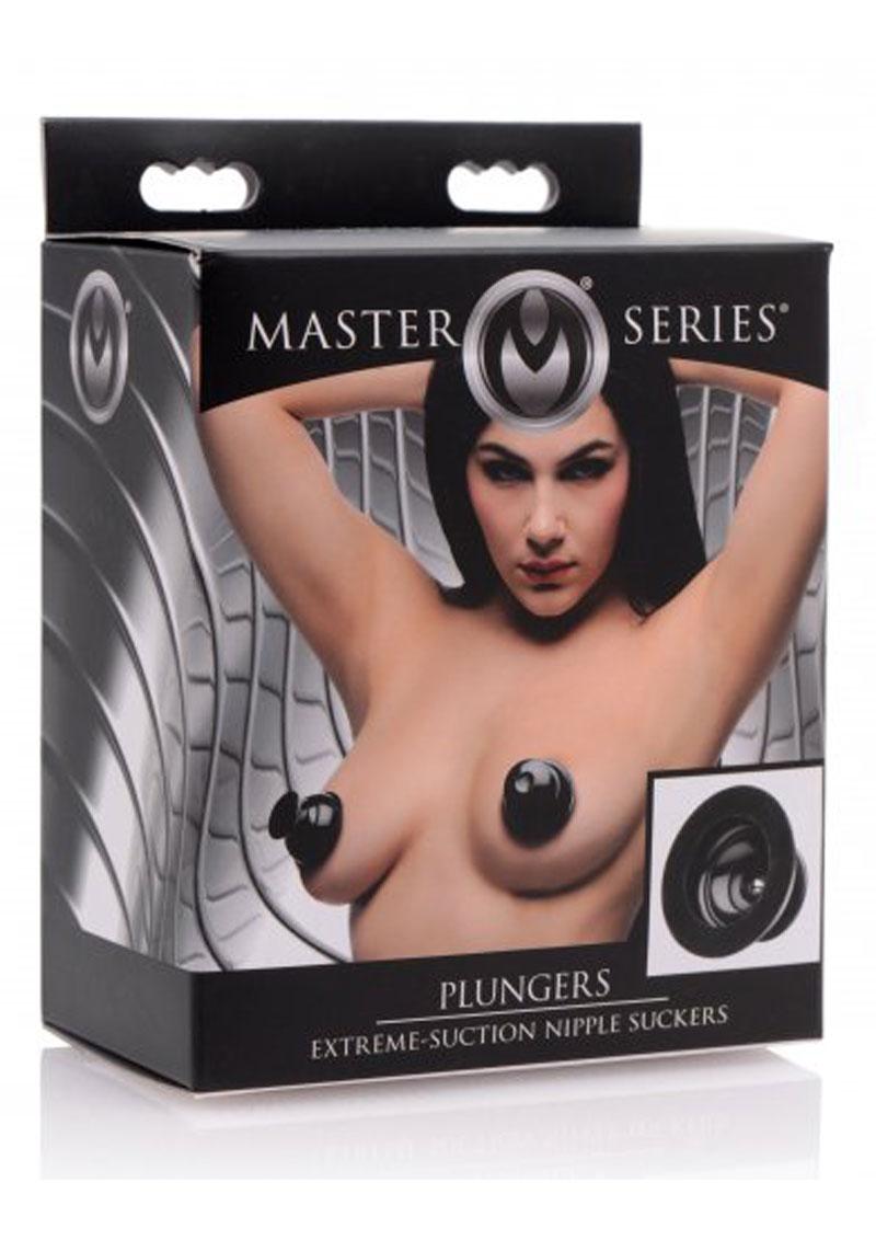 Load image into Gallery viewer, Master Series Plungers Silicone Nipple Suckers - Black
