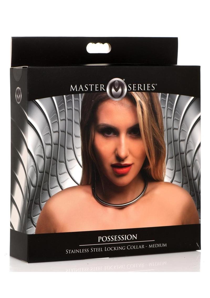 Load image into Gallery viewer, Master Series - Possession Stainless Steel Locking Collar - Metal - Medium
