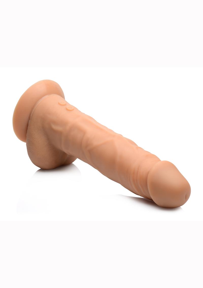 Load image into Gallery viewer, Master Series Power Pounder Realistic Thrusting Rechargeable Silicone Dildo - Caramel
