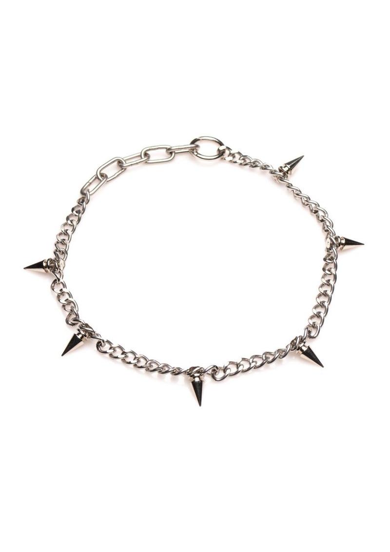 Load image into Gallery viewer, Master Series Punk Spiked Necklace - Silver
